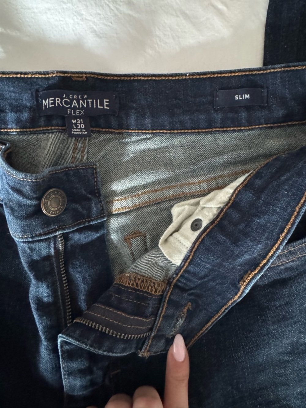 J. Crew Men’s Slim Jeans - Dark Blue